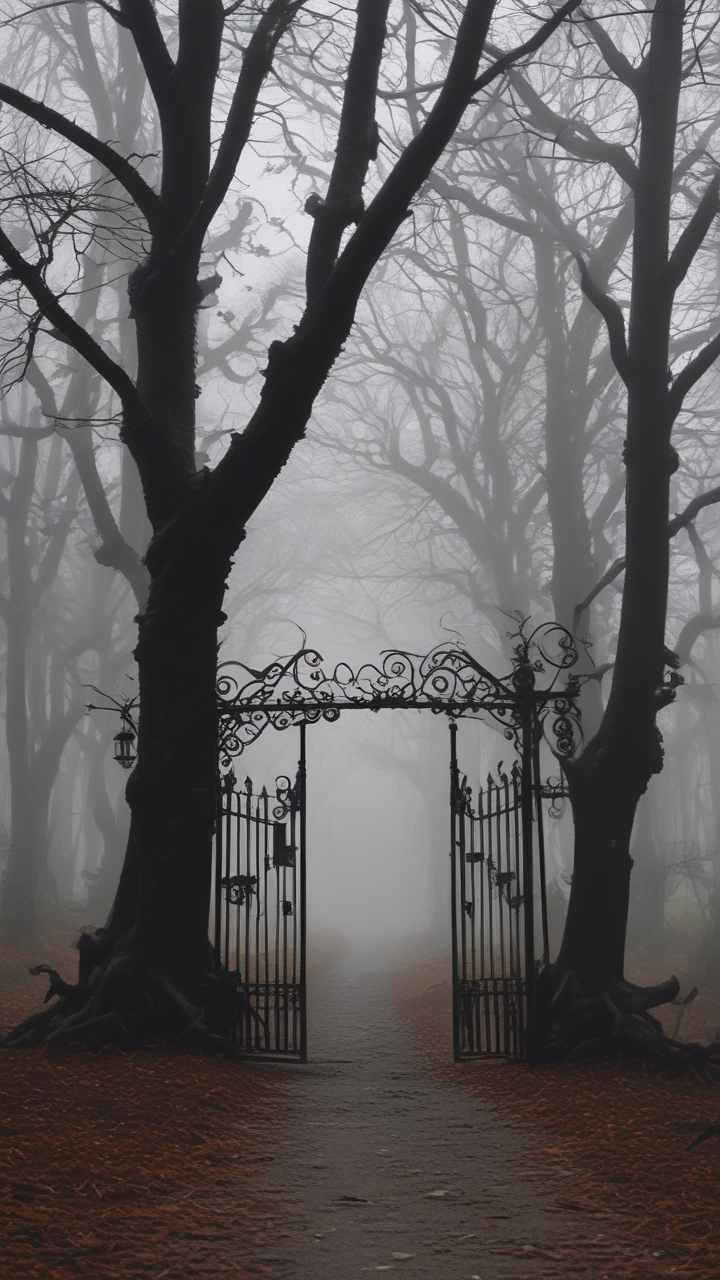 A WHISPERING wind sweeps through the darkening, abandoned forest. She steps through the GATE, flashlight slicing through dense fog. A looming mansion emerges, WINDOWS like dark, soulless EYES. Creaking floorboards echo, her hearts' POUNDING almost deafeningly LOUD. Her NAME echoed softly, a breathy WHISPER in the DARK. A DIARY found, family secrets terrifyingly unveiled, truth SHOCKS.