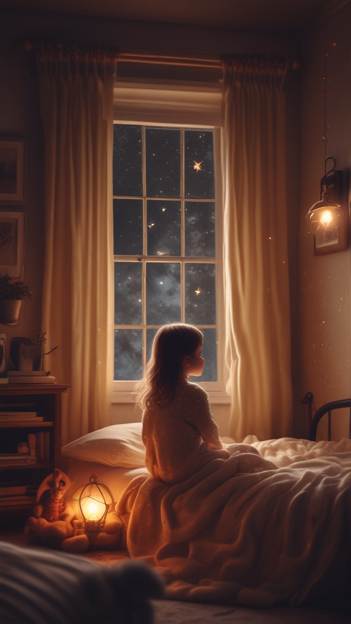 Once upon a time <break time="0.7s" /> under moonlit skies... Lived a kind fairy who <break time="0.7s" /> loved telling stories. She taught values <break time="0.7s" /> through tales of wisdom, kindness. The creatures learned <break time="0.7s" /> sharing and friendship through example. With each story's end <break time="0.7s" /> came a joyful understanding. And so the child <break time="0.7s" /> drifted to dreamland's embrace.