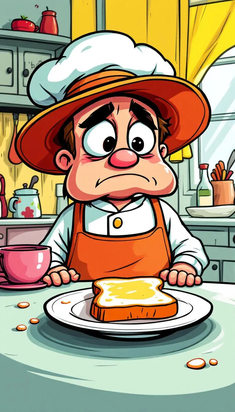 Tired of boring breakfast? <break time="0.7s" /> Let's make something ABSOLUTELY magical together today! First, grab your happy flour, <break time="0.7s" /> one cheerful egg, and some mighty milk. In a big bowl, <break time="0.7s" /> we’ll whisk these friends together until they’re SMOOTH. Chef's tip: <break time="0.7s" /> add a dash of rainbow sprinkles for some EXTRA fun. Now, pour your stellar batter <break time="0.7s" /> onto a warm pan. Watch it sizzle! Wait for tiny bubbles to appear. <break time="0.7s" /> That’s the secret signal to FLIP! Give it a GENTLE flip. <break time="0.7s" /> Look at that perfect golden-brown cartoon color. Stack them HIGH! <break time="0.7s" /> We’re building a delicious tower of pure cosmic joy. Top with whipped cream clouds <break time="0.7s" /> and fresh berry stars for your masterpiece. There you have it! <break time="0.7s" /> A breakfast that is truly OUT of this world.